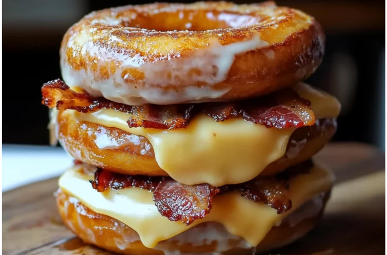 Donut Grilled Cheese with Bacon Maple – Sweet & Savory Delight