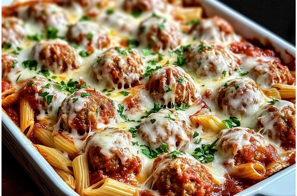 Dump and Bake Meatball Casserole – Easy, Comforting Dinner