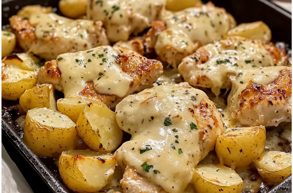 Garlic Parmesan Chicken and Potatoes: A Flavorful Family Favorite