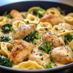 Garlic Parmesan Tortellini with Chicken & Broccoli Recipe