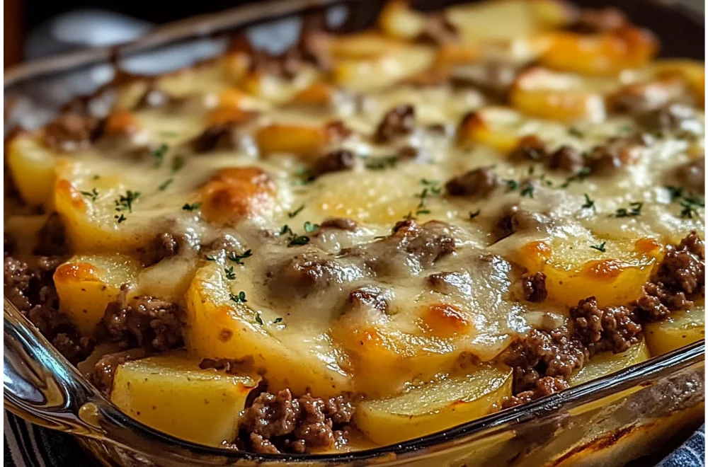 Hamburger & Potato Casserole – Simple, Hearty, and Delicious!