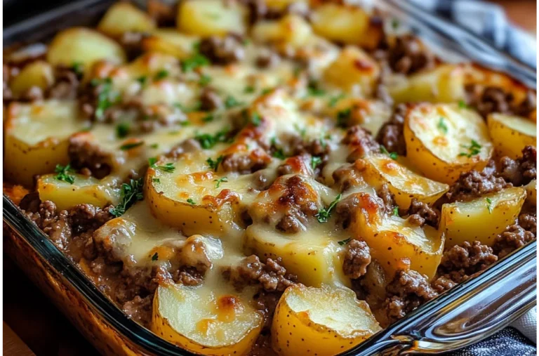 Hamburger & Potato Casserole – Simple, Hearty, and Delicious!