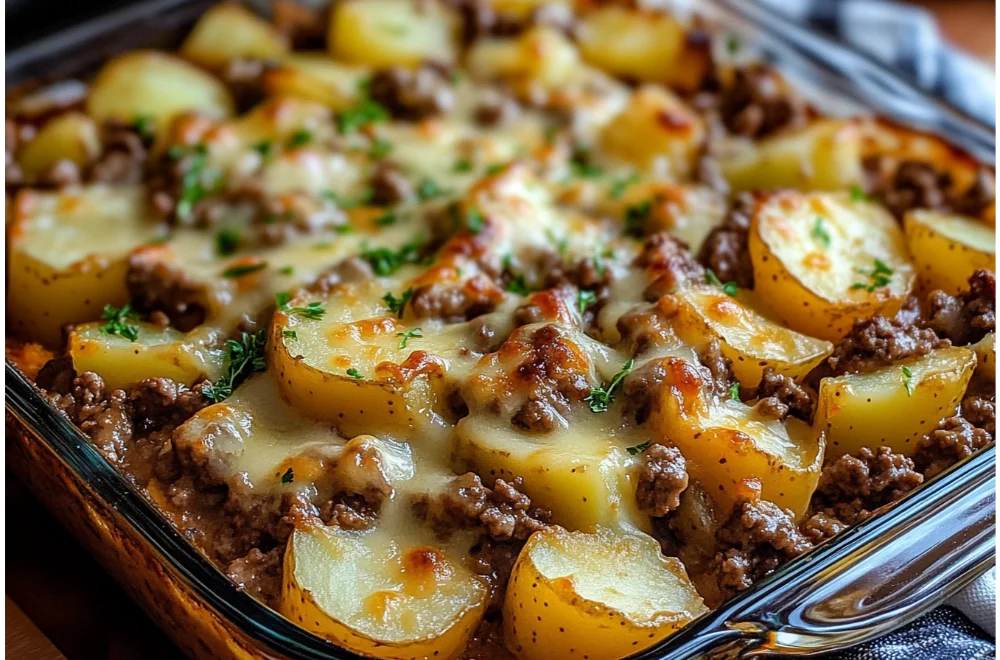 Hamburger & Potato Casserole – Simple, Hearty, and Delicious!