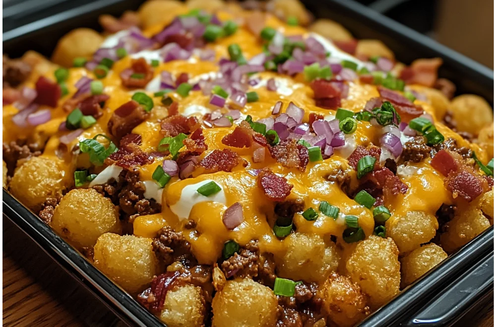 Loaded Cowboy BBQ Tater Tot Nachos – Ultimate Flavor Explosion