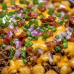 Loaded Cowboy BBQ Tater Tot Nachos – Ultimate Flavor Explosion