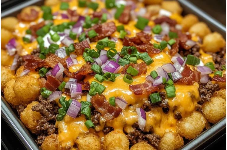 Loaded Cowboy BBQ Tater Tot Nachos – Ultimate Flavor Explosion