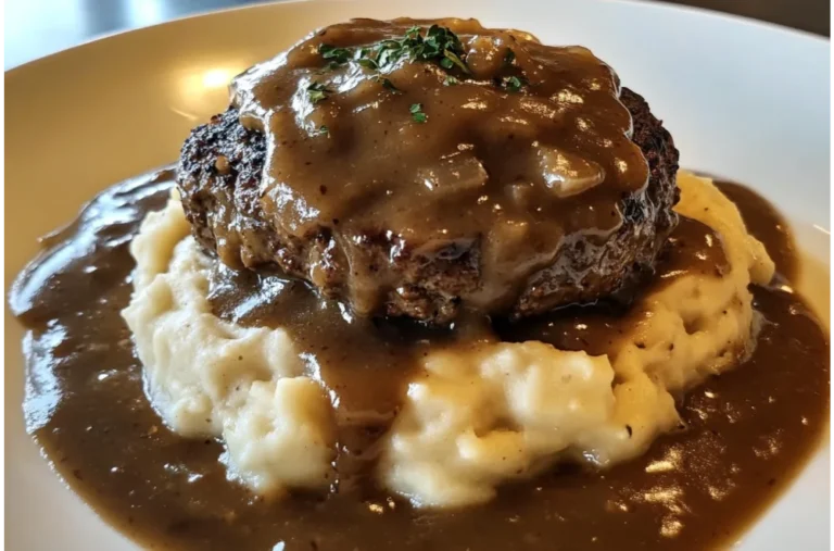 Salisbury Steak with Brown Gravy: Hearty & Flavorful Dinner