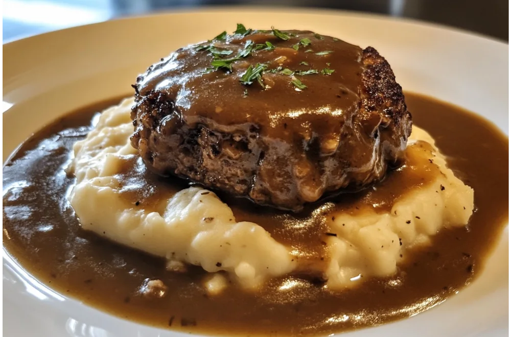 Salisbury Steak with Brown Gravy: Hearty & Flavorful Dinner