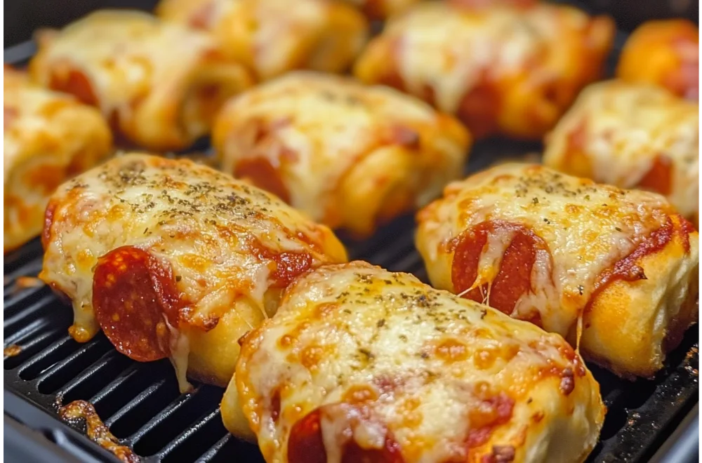 Air Fryer Cheesy Pepperoni Pizza Rolls: Quick & Easy Snack!