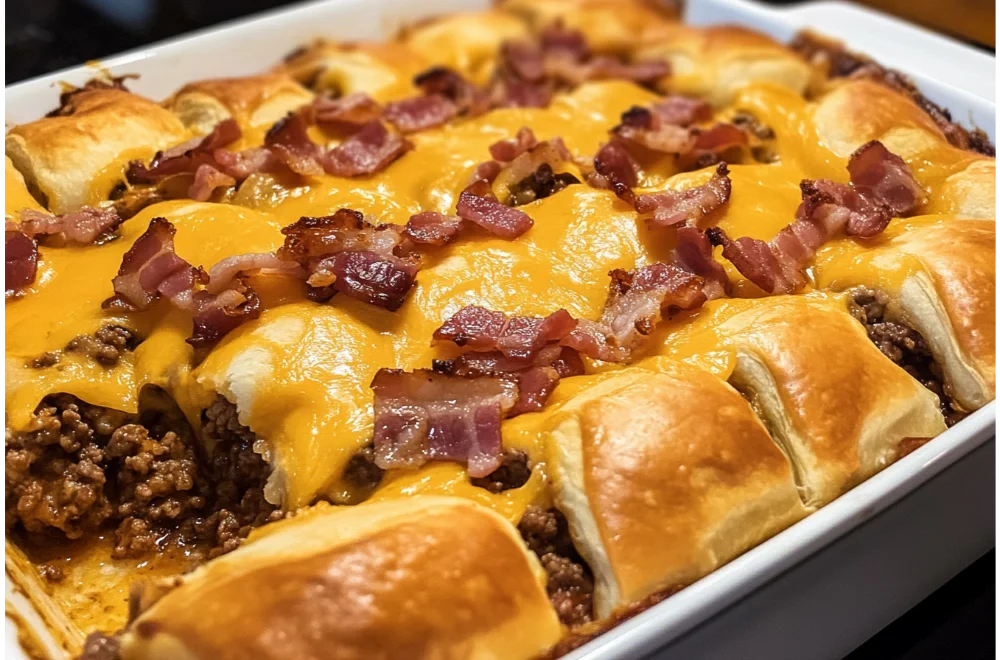 Ultimate Comfort: Bacon Cheeseburger Crescent Casserole