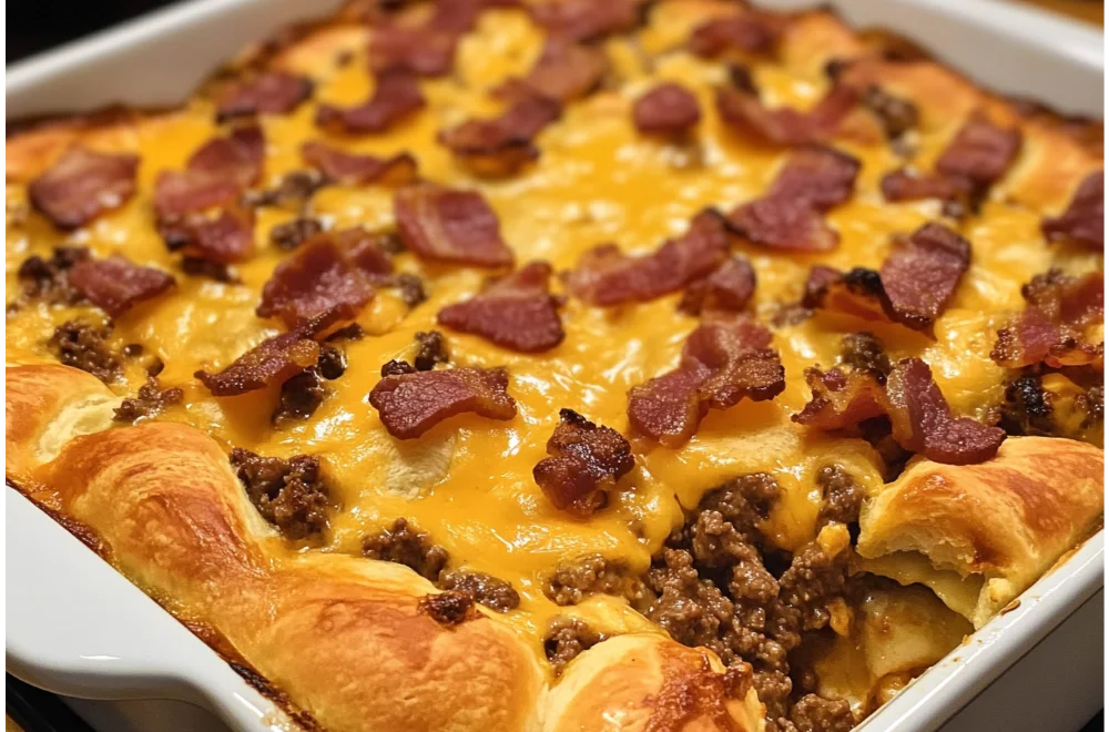 Ultimate Comfort: Bacon Cheeseburger Crescent Casserole