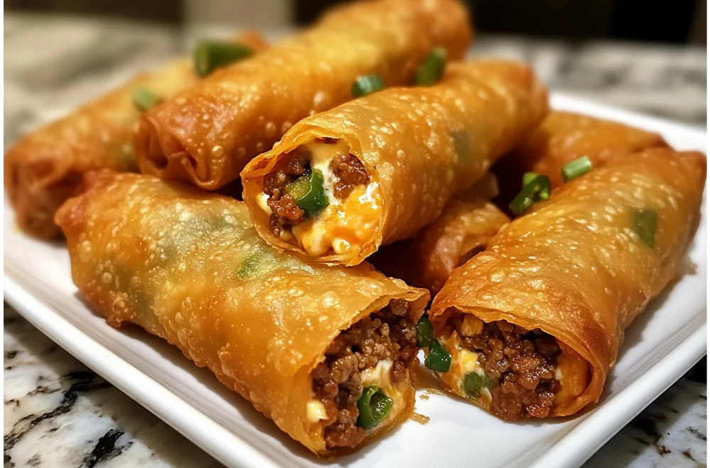 Easy Beef Jalapeno Popper Egg Rolls: A Tasty Delight!