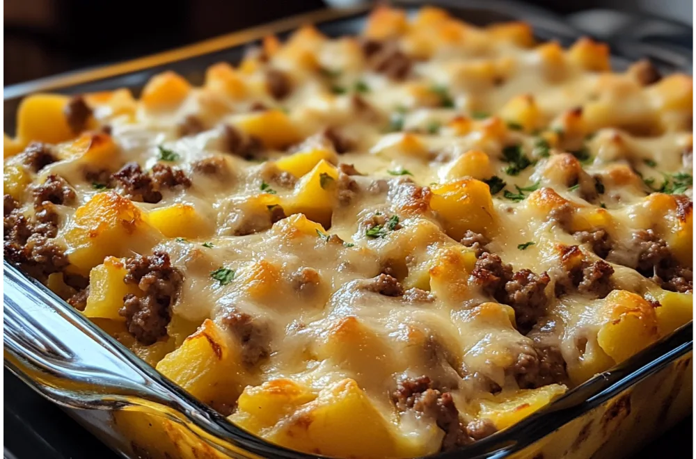 Cheesy Hamburger Potato Casserole – A Family Favorite Dish