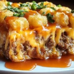 Delicious Cheesy Tater Tot Meatloaf Casserole for Dinner