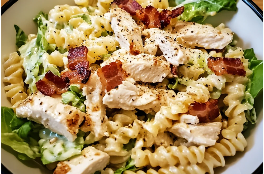 Easy Chicken Bacon Caesar Pasta Salad for Quick Meals