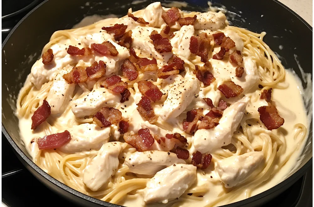 Cream Cheese Bacon Chicken Pasta - Creamy & Savory Delight