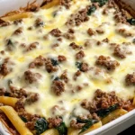 Simple Creamy Beef and Spinach Pasta Bake in 45 Minutes