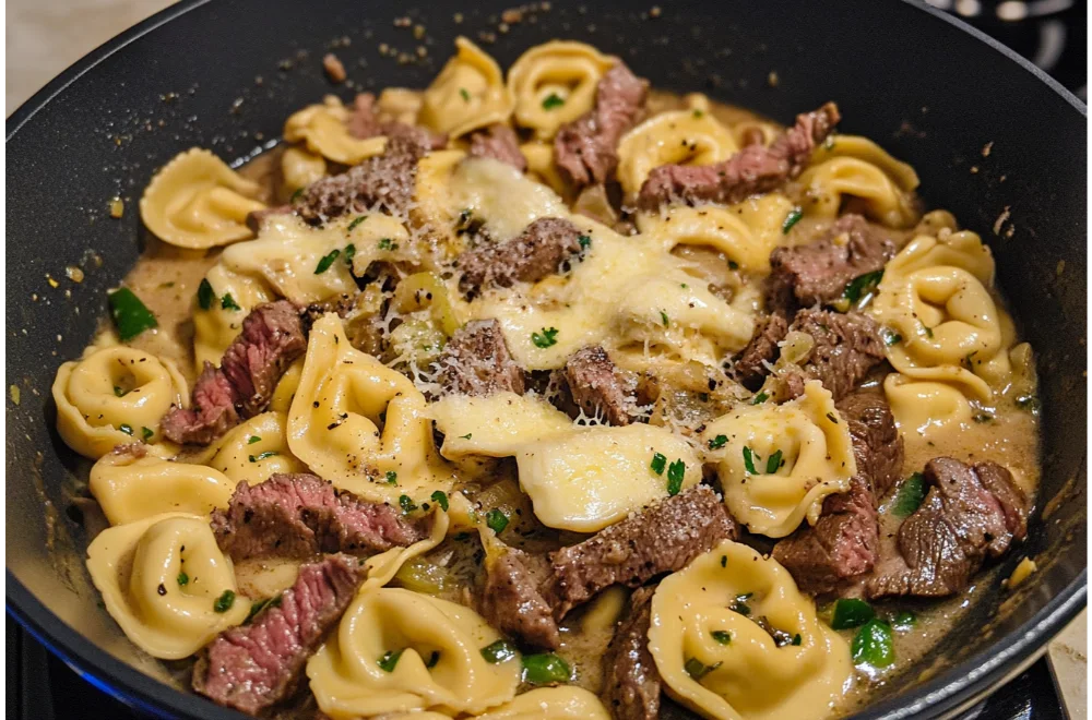 Easy Creamy Cheesesteak Tortellini – Perfect for Dinner