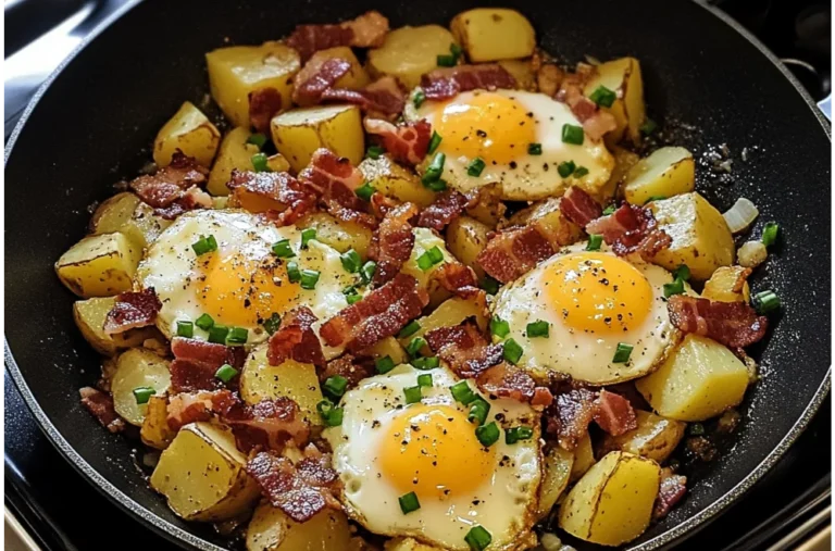 Easy Loaded Potato & Bacon Breakfast Skillet Recipe