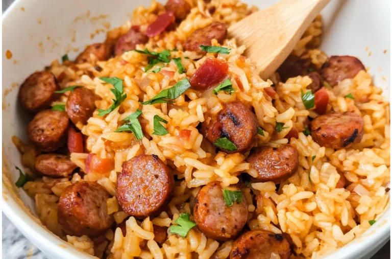 Savory One Pot Sausage and Rice – Easy Dinner in 40 Minutes