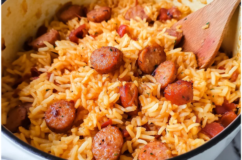 Savory One Pot Sausage and Rice – Easy Dinner in 40 Minutes