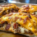 Ooey-Gooey Bacon Cheeseburger Pizza Pockets: Easy & Tasty