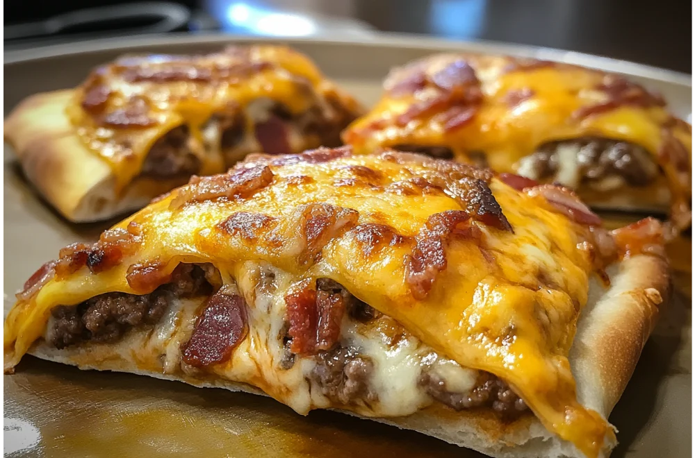 Ooey-Gooey Bacon Cheeseburger Pizza Pockets: Easy & Tasty