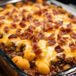 Delicious Smoky BBQ Bacon Cheeseburger Casserole Recipe