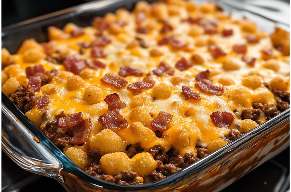 Delicious Smoky BBQ Bacon Cheeseburger Casserole Recipe