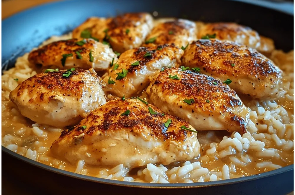 One-Pan Smothered Chicken and Rice - Easy Comfort Food