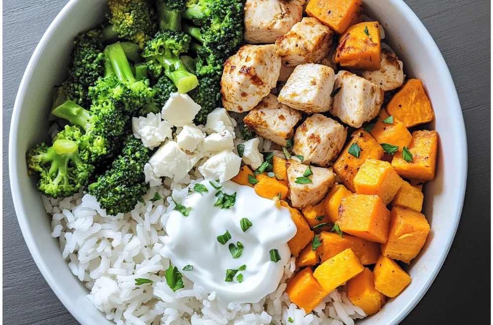 Easy Chicken & Sweet Potato Rice Bowl – Quick & Tasty