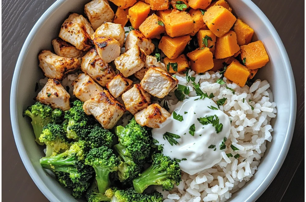 Easy Chicken & Sweet Potato Rice Bowl – Quick & Tasty