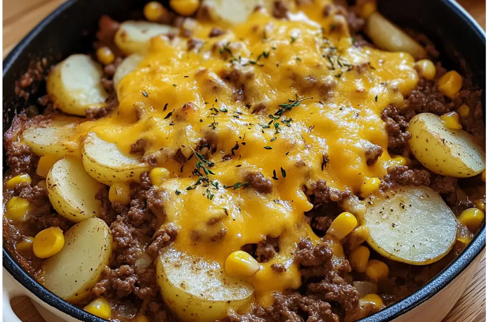 Hearty Cowboy Beef & Potato Casserole – Comfort Food Recipe