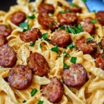 Cajun Smoked Sausage Alfredo Pasta – Spicy & Creamy Delight