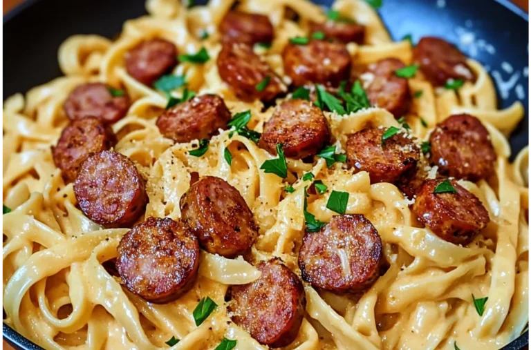 Cajun Smoked Sausage Alfredo Pasta – Spicy & Creamy Delight