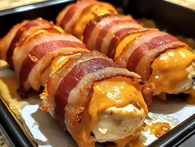 Ultimate Cheesy Bacon-Wrapped Chicken Bombs Recipe