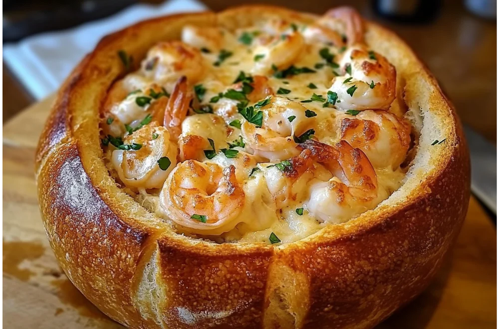 Stuffed Seafood Bread Bowl – Easy, Cheesy, and Flavorful