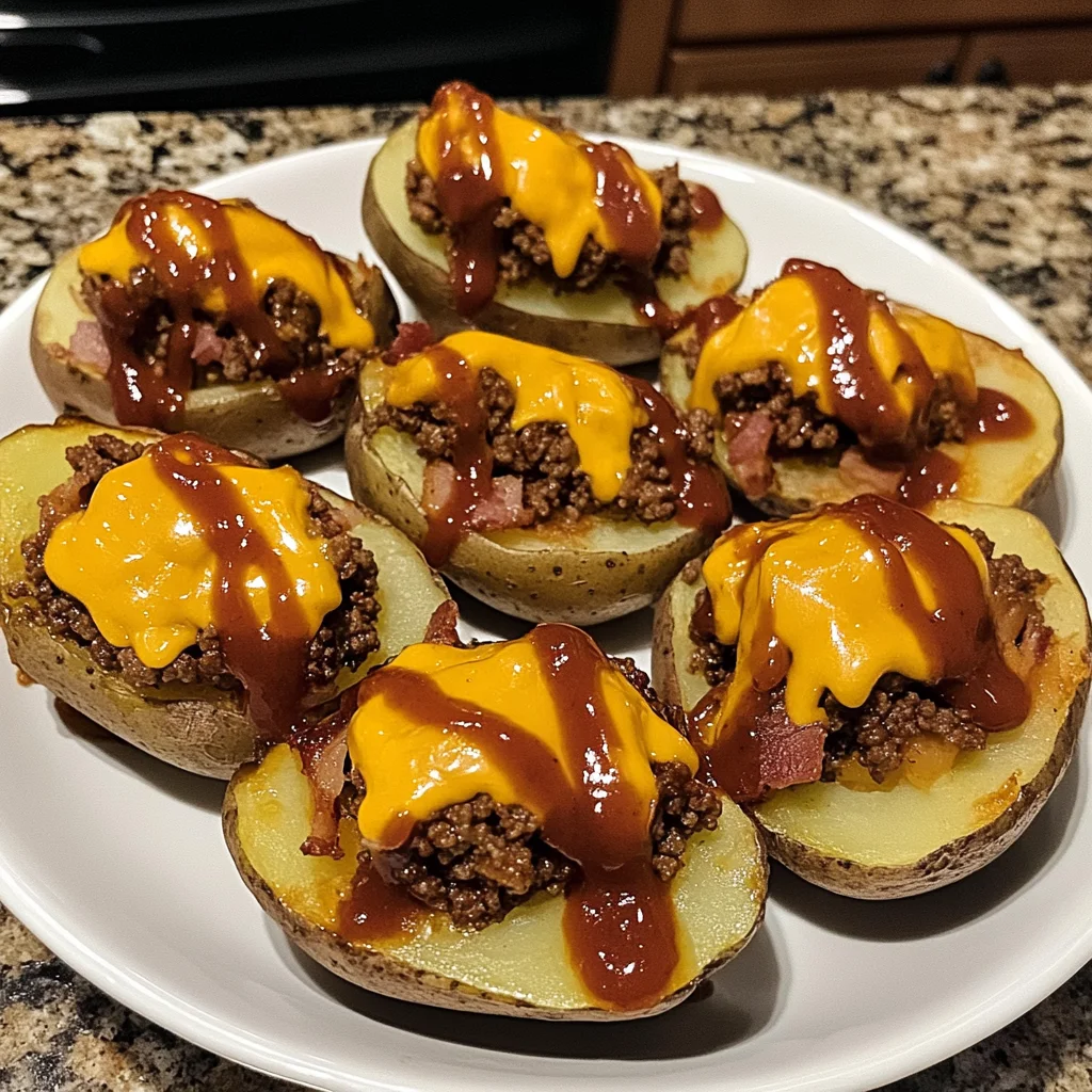 BBQ Bacon Cheeseburger Stuffed Potato Skins Recipe Guide