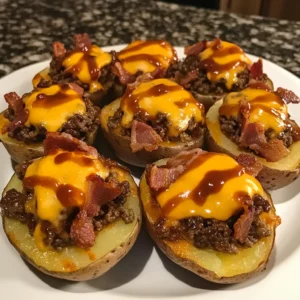 BBQ Bacon Cheeseburger Stuffed Potato Skins Recipe Guide