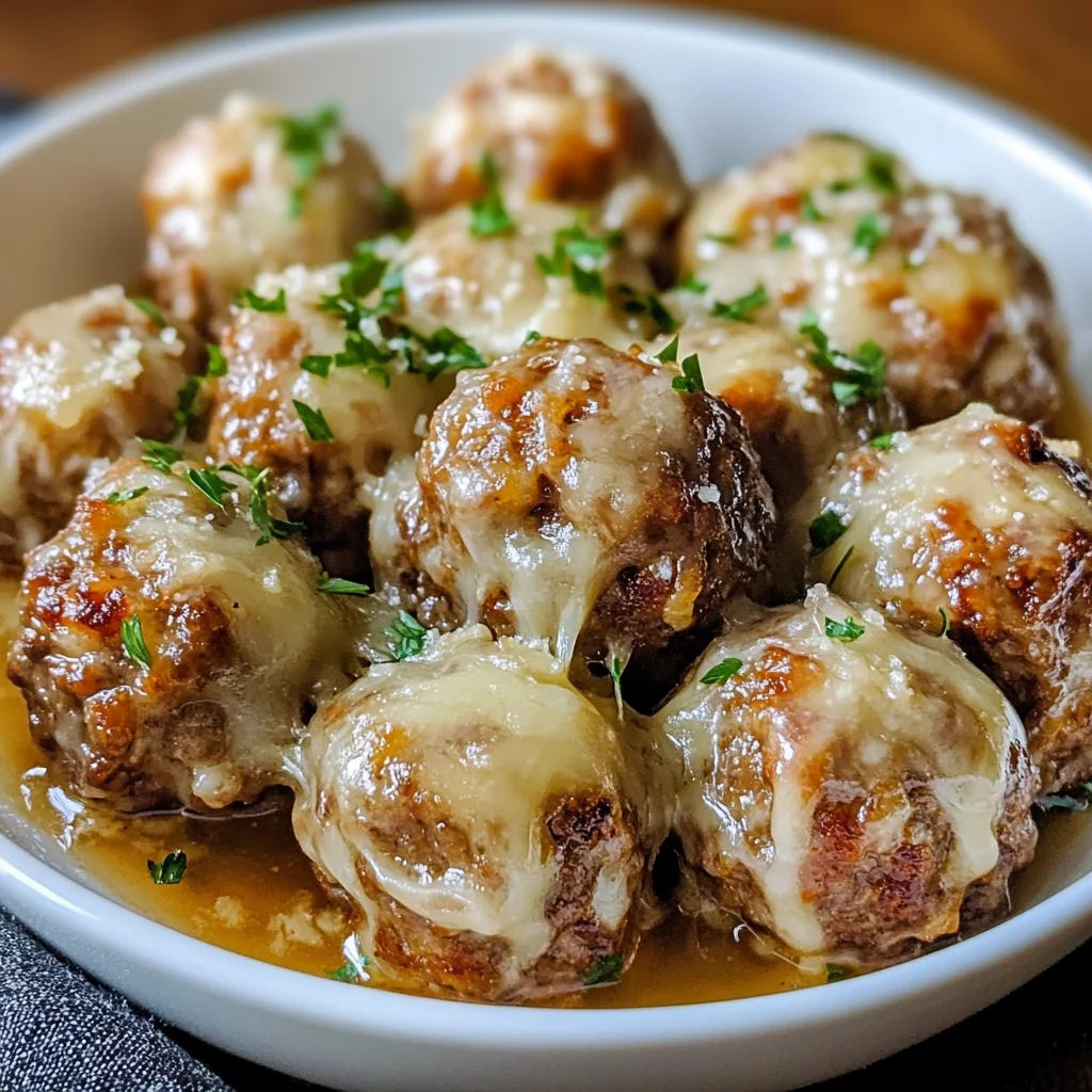 Crock Pot French Onion Meatballs Recipe | Easy Comfort Food