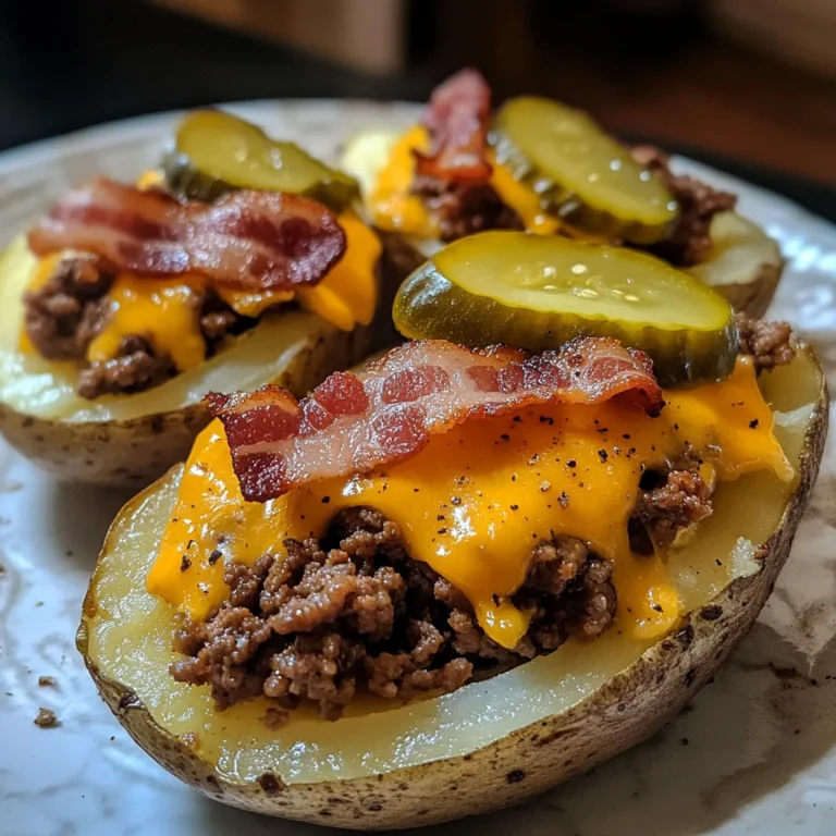 Bacon Cheeseburger Stuffed Potato Skins