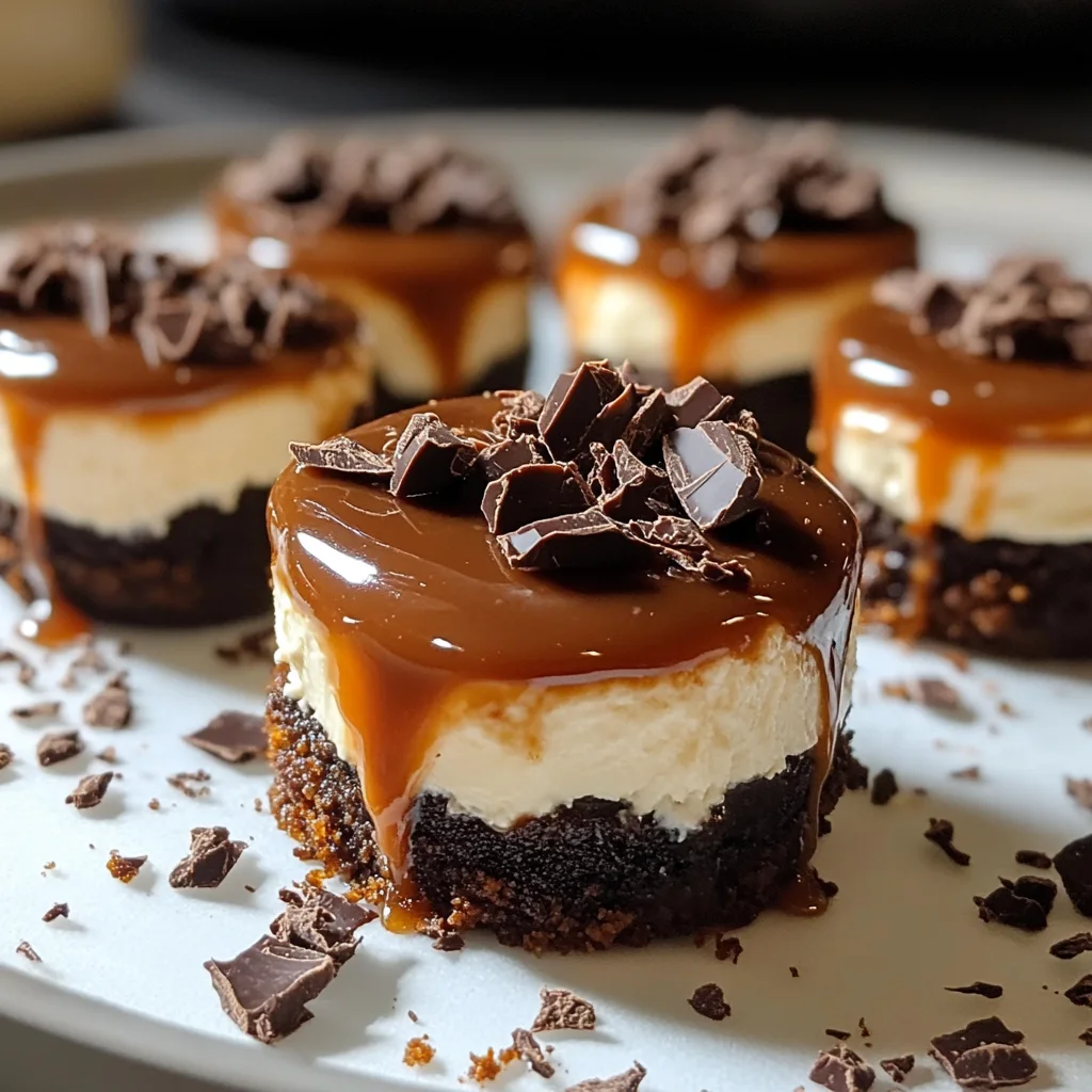No-Bake Chocolate Caramel Cheesecake Bites: Easy Recipe