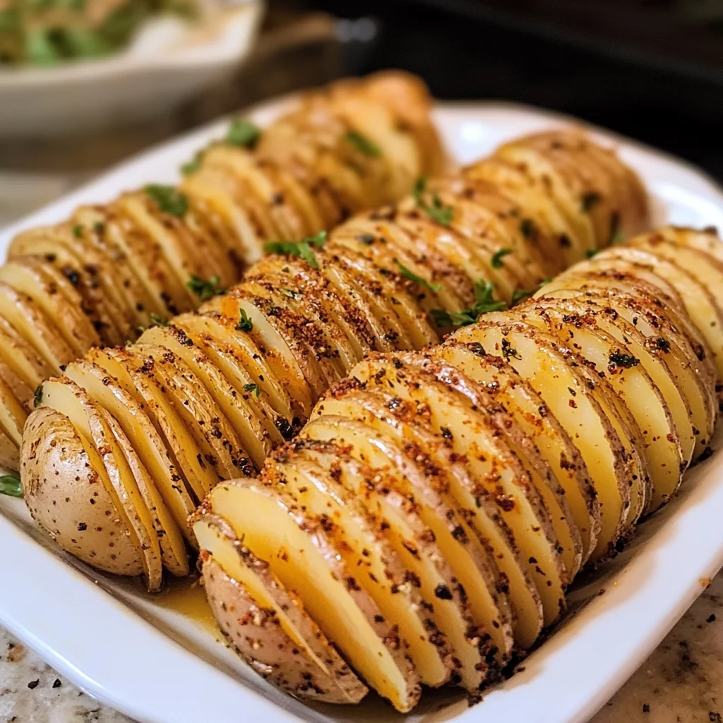 Delicious Accordion Potatoes with Garlic and Herbs