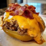 BBQ Bacon Cheeseburger Stuffed Peppers Recipe