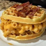 BBQ Bacon Mac & Cheese Waffle Sandwiches Recipe