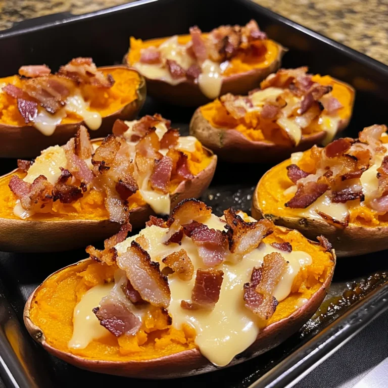 BBQ Bacon Ranch Loaded Sweet Potato Skins Recipe