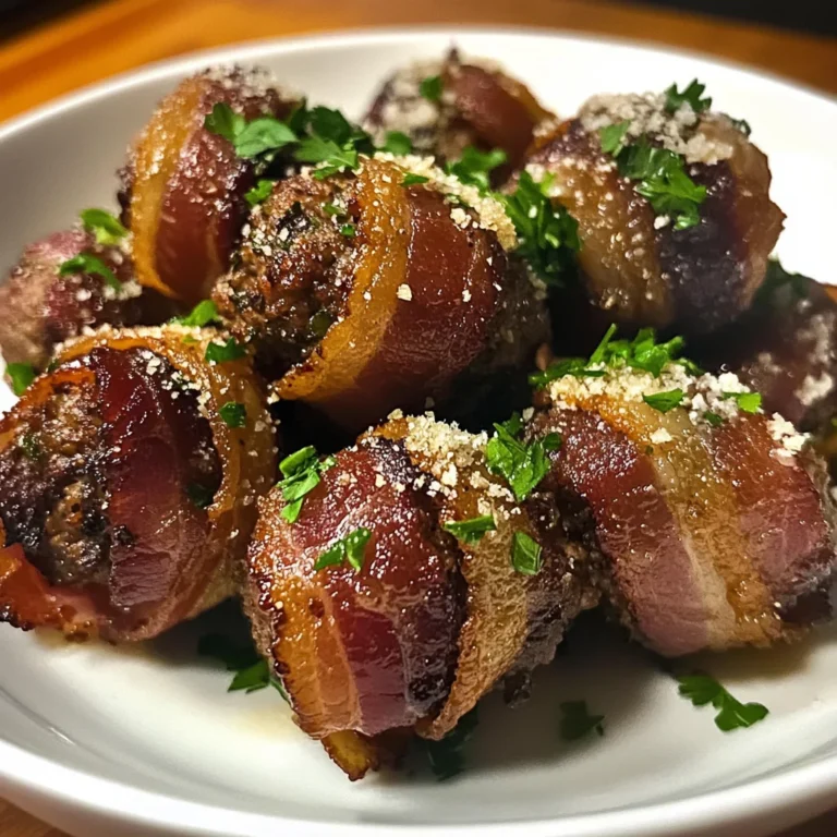 BBQ Bacon Wrapped Meatball Poppers Recipe