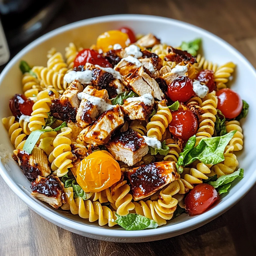 BBQ Chicken Ranch Pasta Salad Recipe