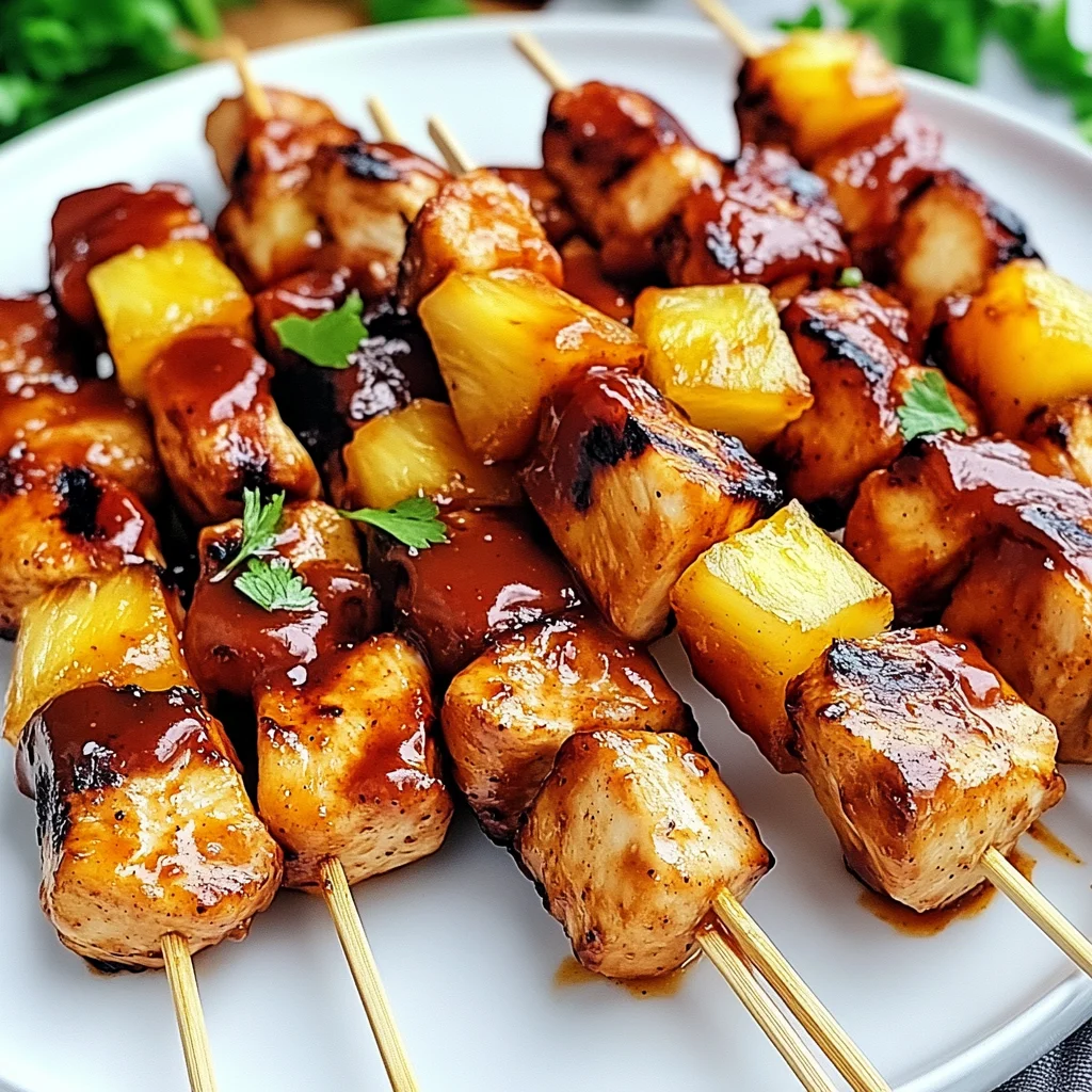 BBQ Pineapple Chicken Kabobs Recipe for Summer Grilling