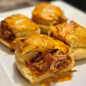BBQ Pulled Pork Stuffed Cheesy Biscuit Bombs Recipe